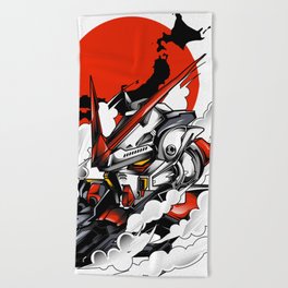 ASTRAY RED FRAME BUST F-12 Beach Towel