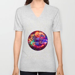 Reiki is Divine Love | The Energy it Flows | Going with the Flow Unisex V-Neck