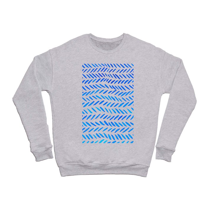 Watercolor knitting pattern - blue Crewneck Sweatshirt