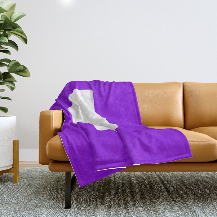 1 (White & Violet Number) Throw Blanket