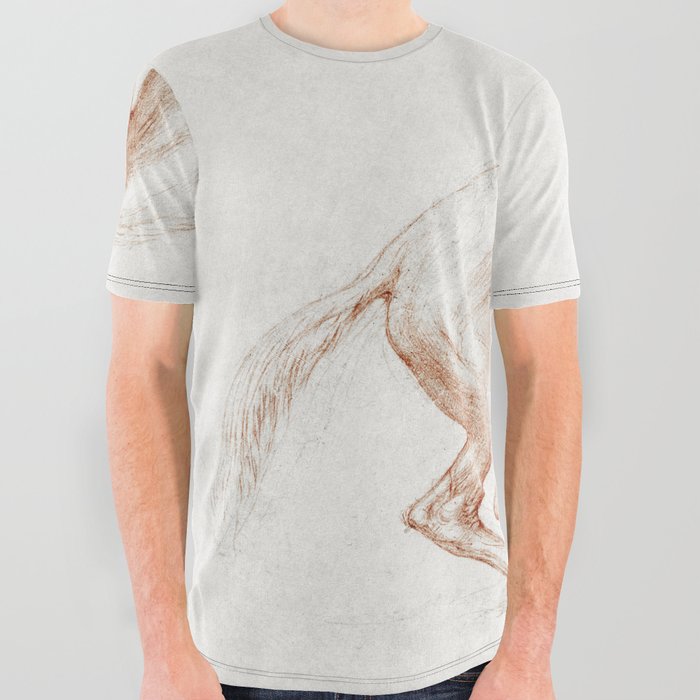 A Prancing Horse, Facing Right All Over Graphic Tee