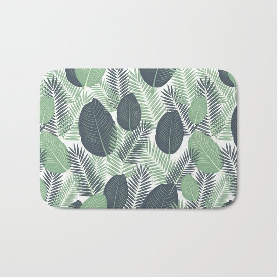 Tropical Leaves Bath Mat