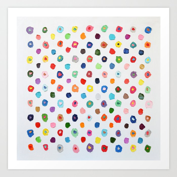 Concentric Confetti Polka Daubs Art Print by Ann Marie Coolick | Society6