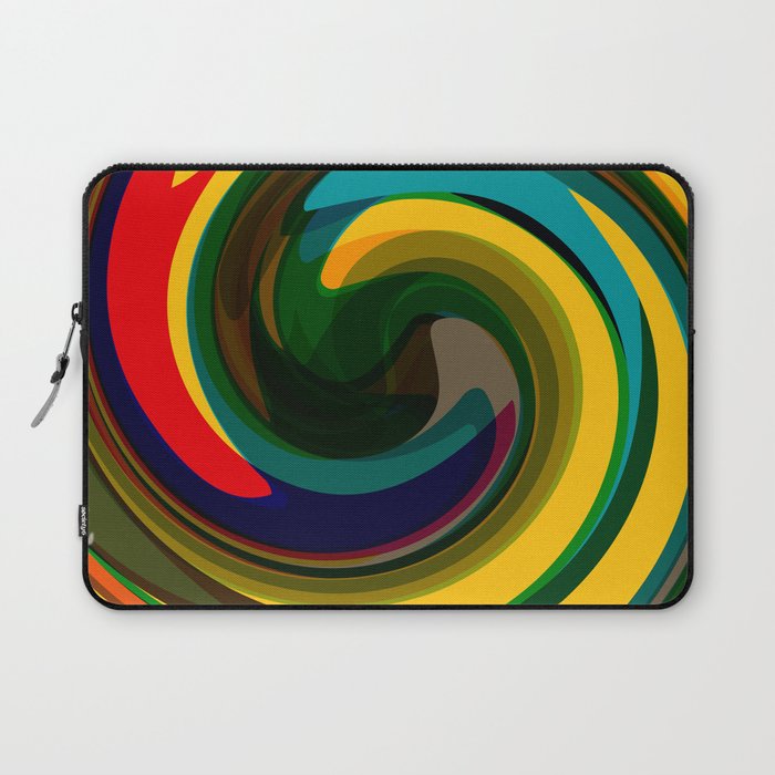 Colorful swirl illustration. Laptop Sleeve