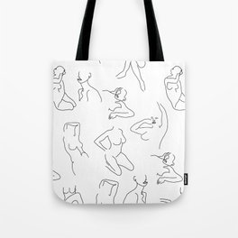  Abstract Woman Drawing Figures Tote Bag