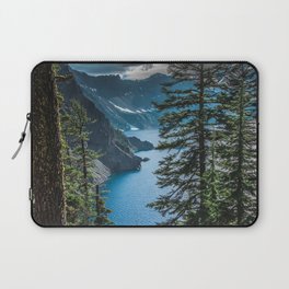 Blue Crater Lake Oregon in Summer Laptop Sleeve