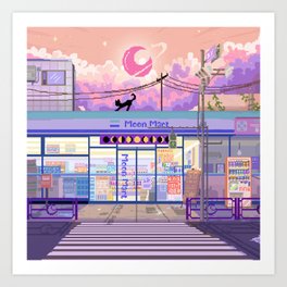 Moon mart Art Print