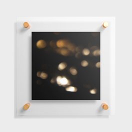 Light and golden circle 4 Floating Acrylic Print