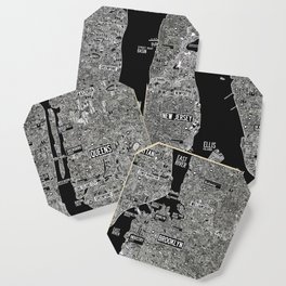 Cool New York city map with street signs Coaster