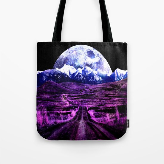 Highway to Eternity (moon mountain) Fuchsia Tote Bag