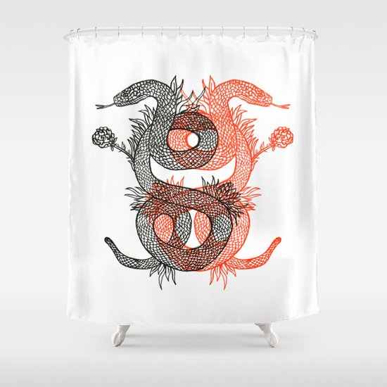 Two Serpents Shower Curtain