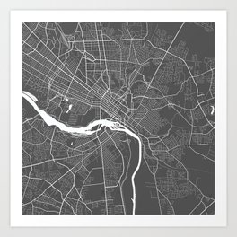 Richmond USA Modern Map Art Print Art Print