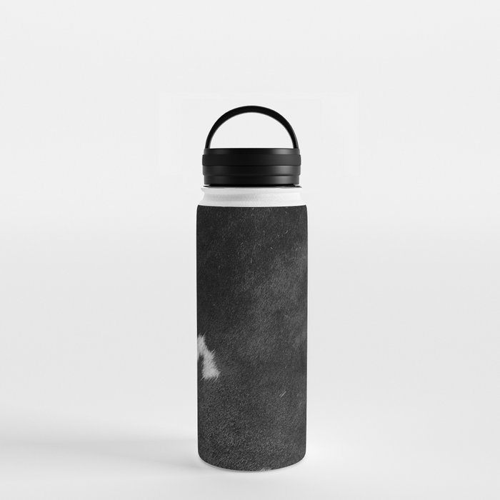 Black and White Cow Skin Print Water Bottle