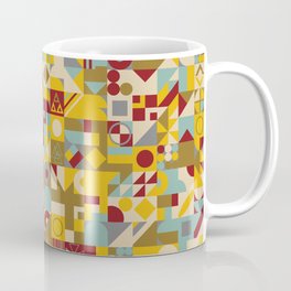 MODERN ABSTRACT ART MID CENTURY COLORFUL RETRO SHAPES  Coffee Mug
