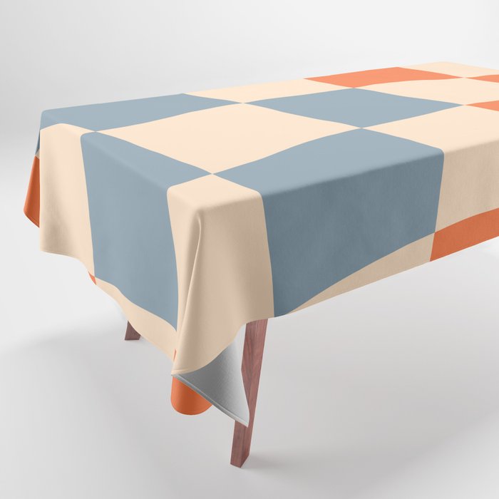warped checkered 1 Tablecloth