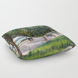 Alfred Sisley - Allee of Chestnut Trees Floor Pillow