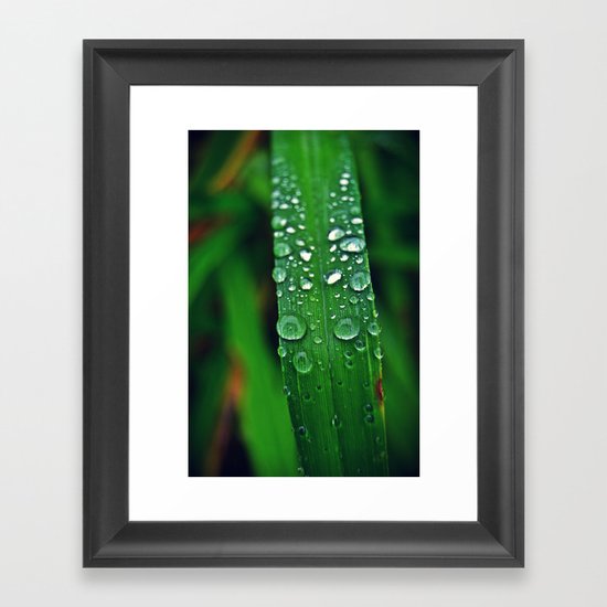 Rainy Drops (Color) Framed Art Print