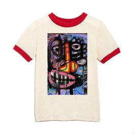 Big Mouth Graffiti Urban Art Collage in the Streets of Bologna Kids T Shirt