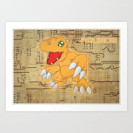 Digimon Adventure - Agumon Art Print