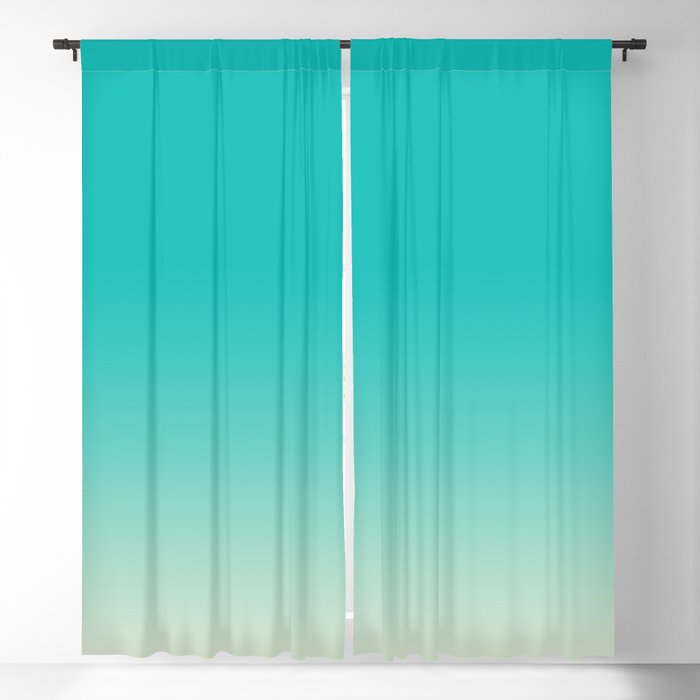 Light To Dark Dip Dyed Turquoise, Light Turquoise Curtains