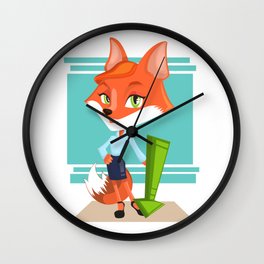 Sexy She Fox Wall Clock