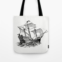 Pirate Ship Tote Bag