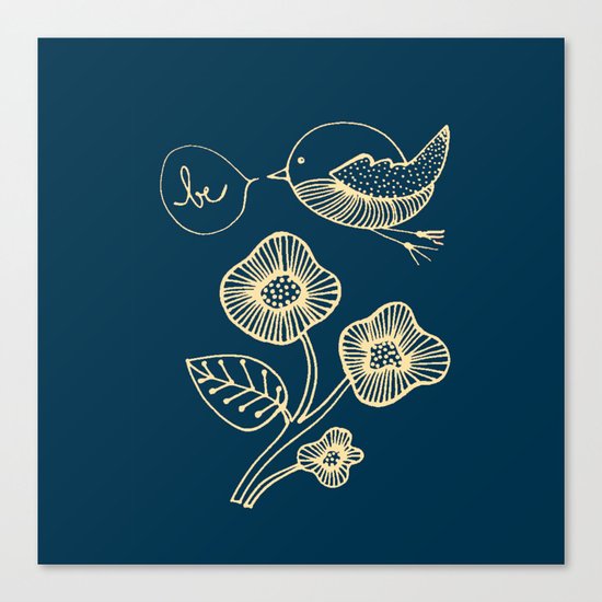 be in blue print Canvas Print
