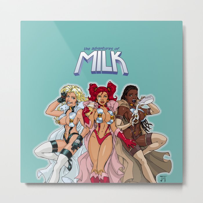 Milks are Messy Metal Print
