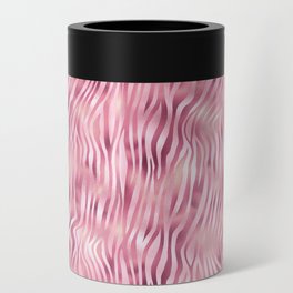 Pink Tiger Stripes Pattern Can Cooler