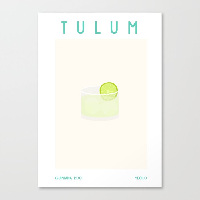 Tulum Margarita Art Print Canvas Print