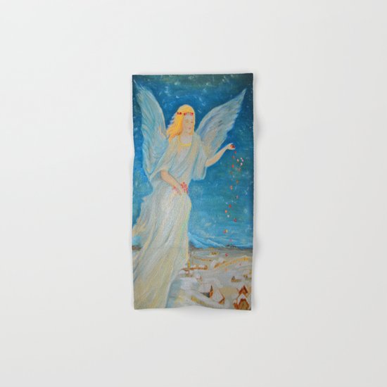 Bless me | Guardian Angels are Here | Angel of Abundance | Love Hand & Bath Towel