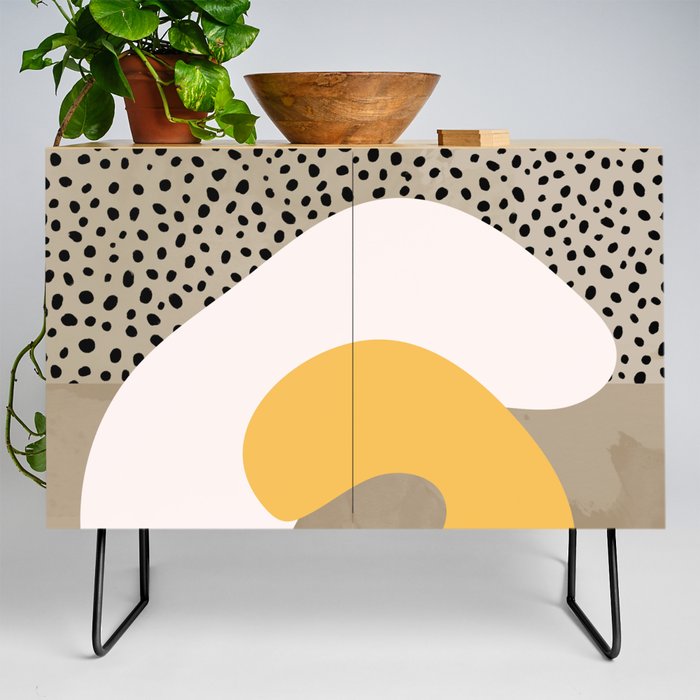Love Modern Abstract Painting Credenza