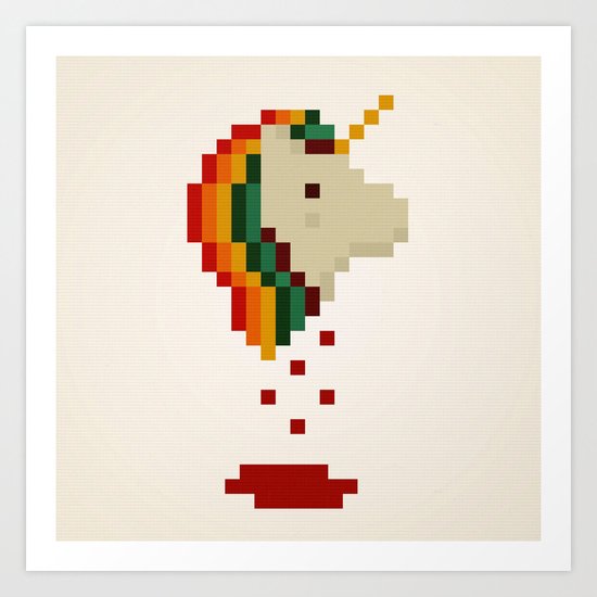 unicorn`s head Art Print