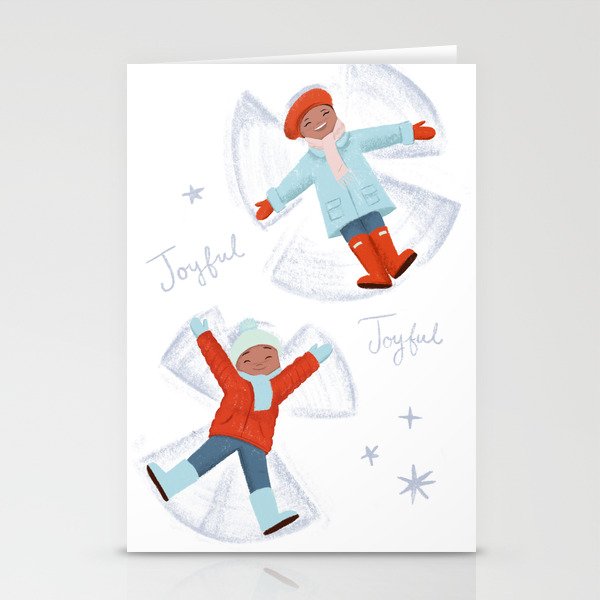 Snow Angels Stationery Cards