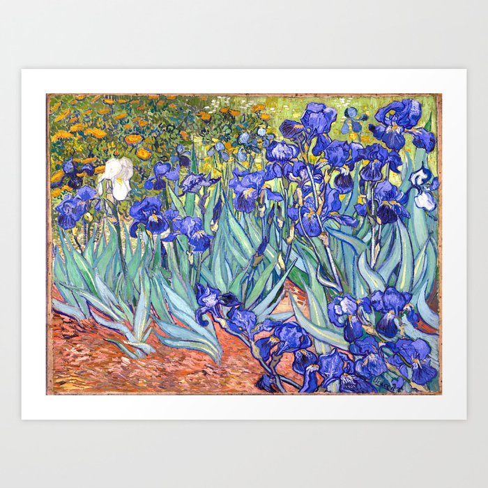 Vincent Van Gogh Irises Kunstdrucke | Gemälde, Vintage, Van-gogh, Flowers, Artistic, Irises, Blue-irises, Van-gogh-irises, Floral, Vincent-van-gogh