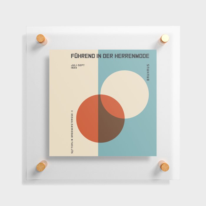 Bauhaus Poster 2 Overlapping Circles Floating Acrylic Print