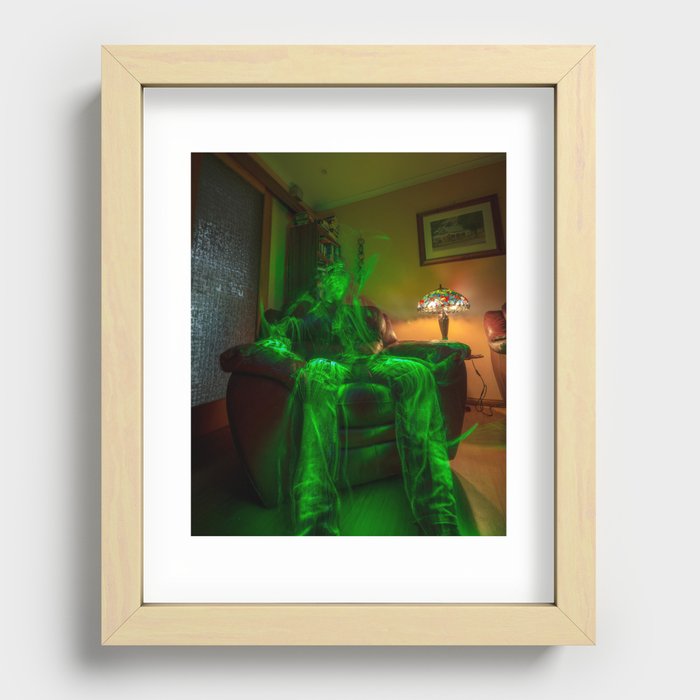 The ghost in the lounge Recessed Framed Print