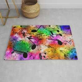 Dancing Musical Notes  Area & Throw Rug