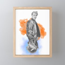 cafe racer Engineer in gear Framed Mini Art Print