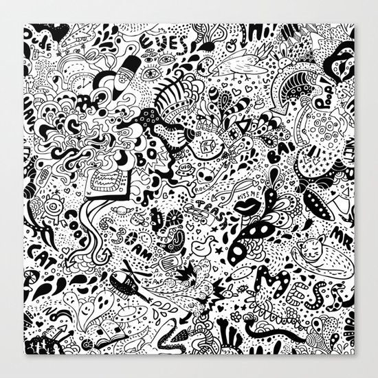 cute graphite Canvas Print