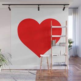 Heart (Red & White) Wall Mural