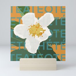 teaplant 07 | painted typography collage Mini Art Print
