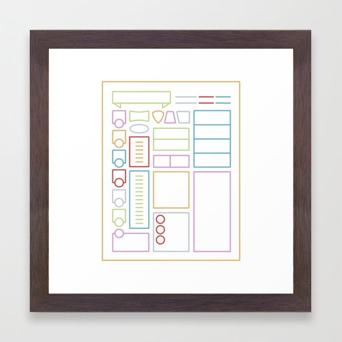 Dnd Character Sheet Dnd Dungeons Dragons D D Framed Art Print By Glassstaff Society6
