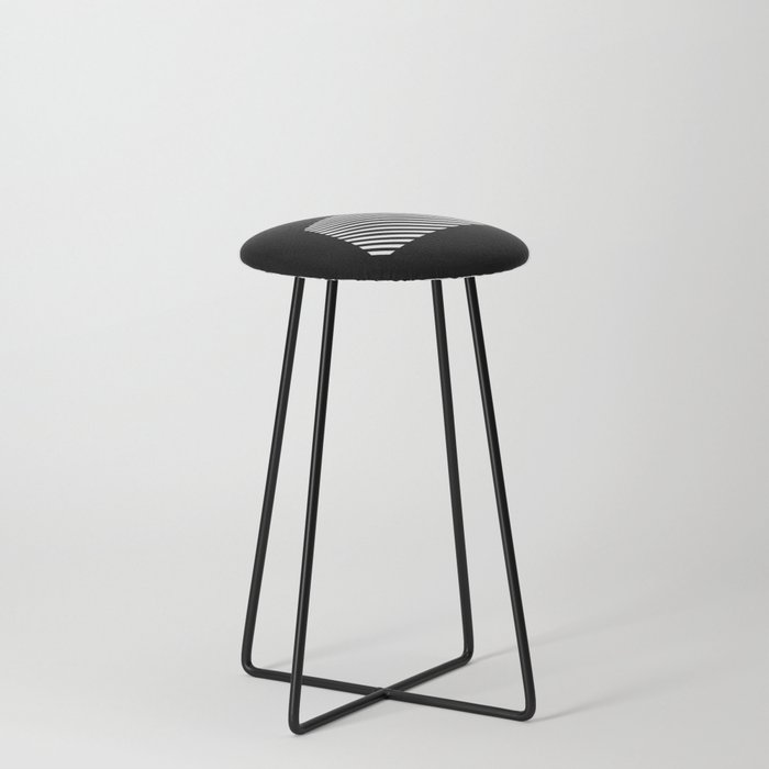 Waves Lines In The Horizon Counter Stool