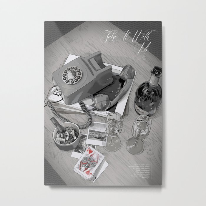 Tom Waits "Take It With Me" Poster Metal Print