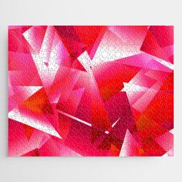 Abstract Pink Sharp Chaotic Background. Jigsaw Puzzle