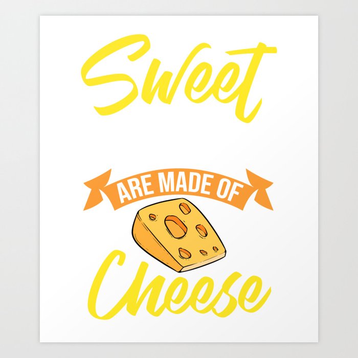Cheese Board Sticks Vegan Funny Puns Art Print