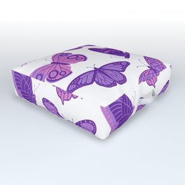 Texas Butterflies – Purple and Pink Pattern Outdoor Floor Cushion