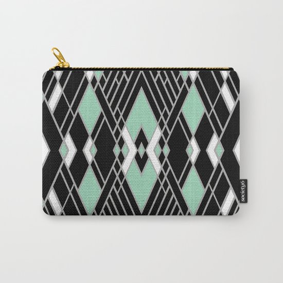 Art Deco Zoom Mint Carry-All Pouch