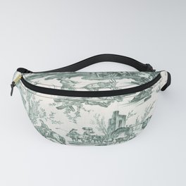 Vintage Green French Toile Landscape Fanny Pack